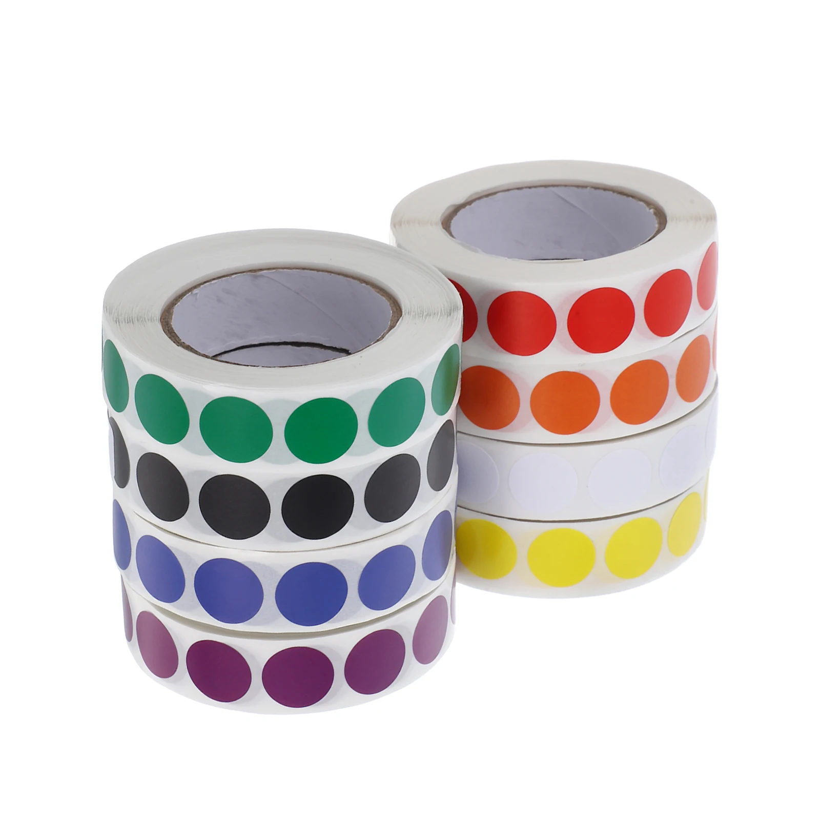 

Small Labels Colored Circle Color Stickers Stickers 8 Rolls Material Writable Surface Bright Colors