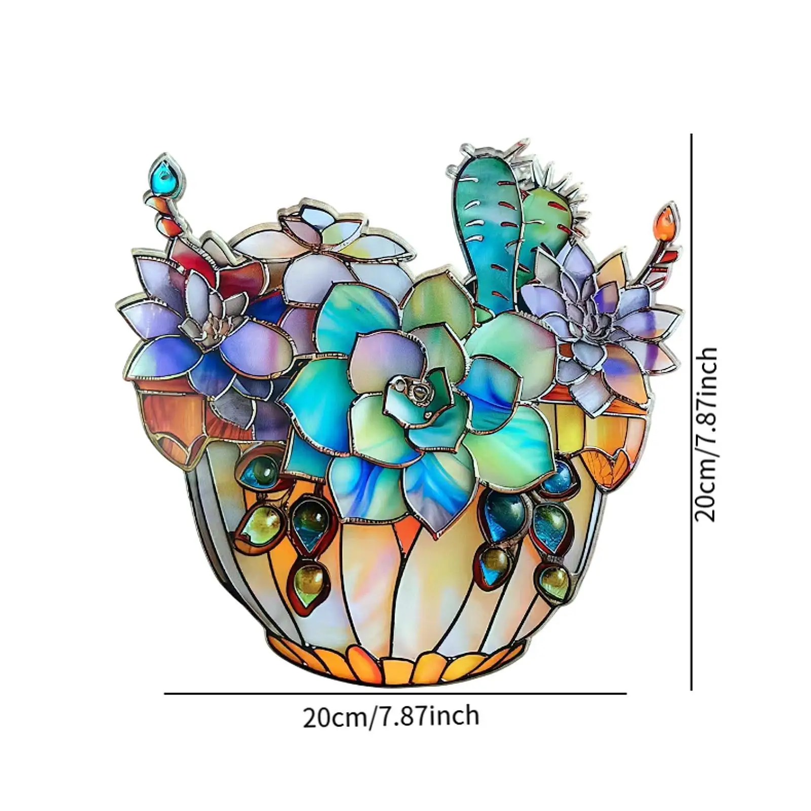 نباتات بوعاء معلقة علامة 2D الاكريليك بونساي الديكور صديق هدية الفن الحرفية #6