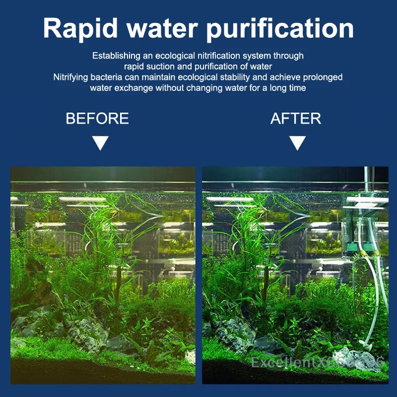 

Silent 3-in-1 Aquarium Filter Pump Submersible Fish Tank Air Oxygen Aerator Water Changer Wave Maker