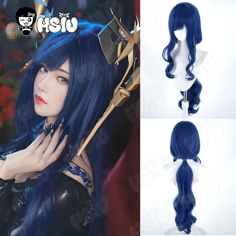 Arcana Cosplay Wig Fiber Synthetic Wig「HSIU」100CM Mixed Blue Long Wig+Wig Cap Game Reverse:1999 Arcana Cosplay Wig