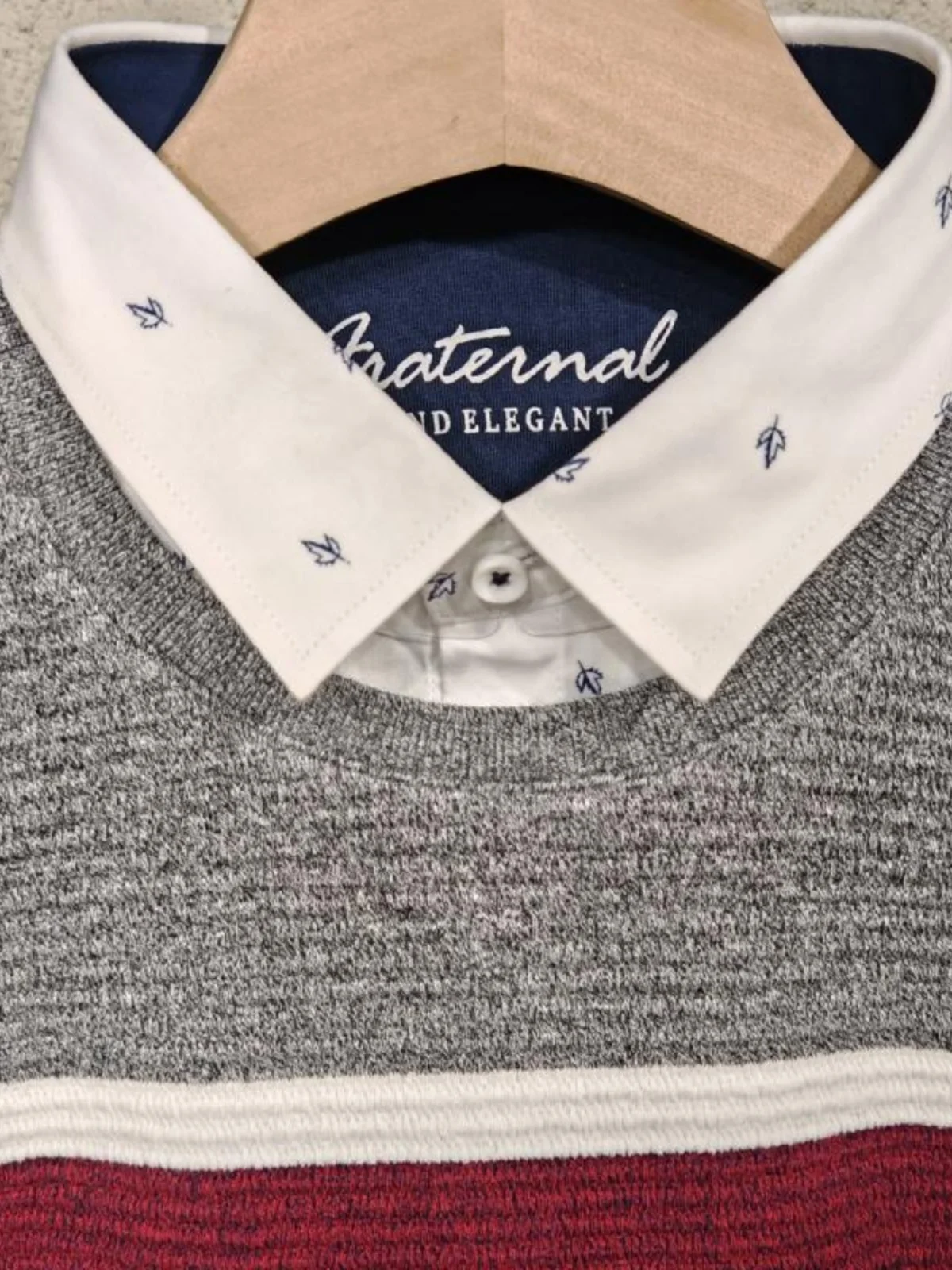 

Повседневный вязаный свитер с воротником irt, искусственный двухсекционный цветной дизайн Blo для молодых мужчин, весна Faion Urban Sle Long Sve