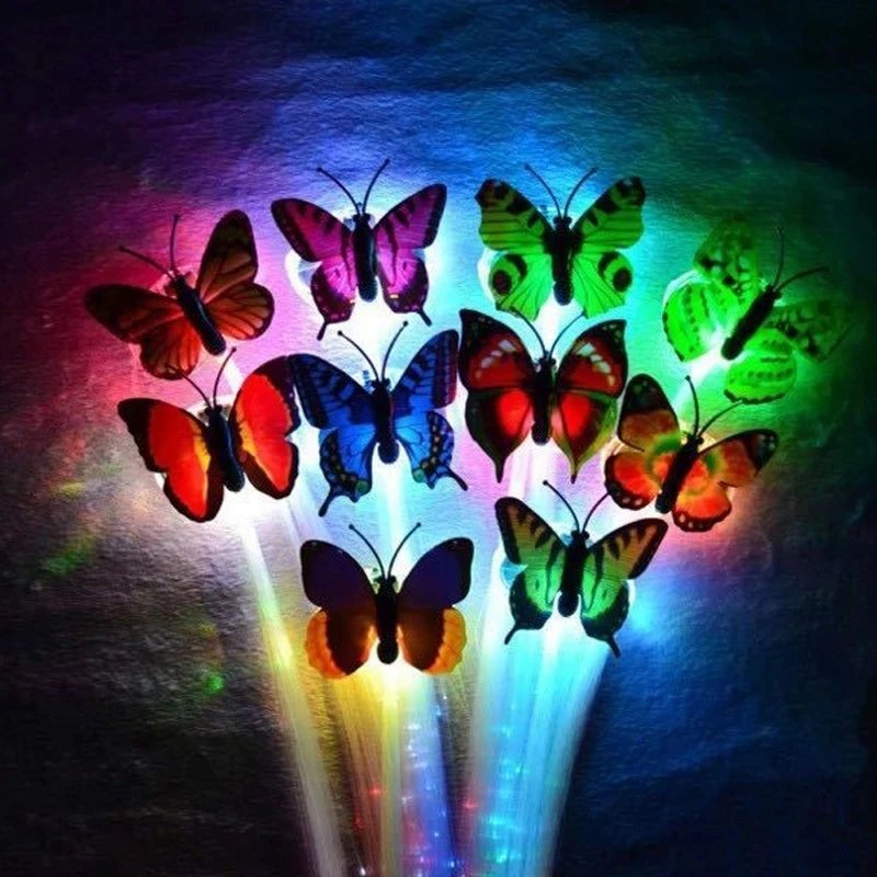 LED Party Light Up Fiber Optic Butterfly Jellyfish Hair Barrettes Clip Hairpin Silk Flash Braids Birthday Gift Wedding Carnival