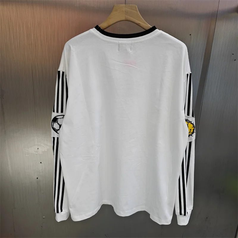 2025SS False Perception Retro Stripe Embroidered Logo Ball Suit Long Sleeve T-shirt