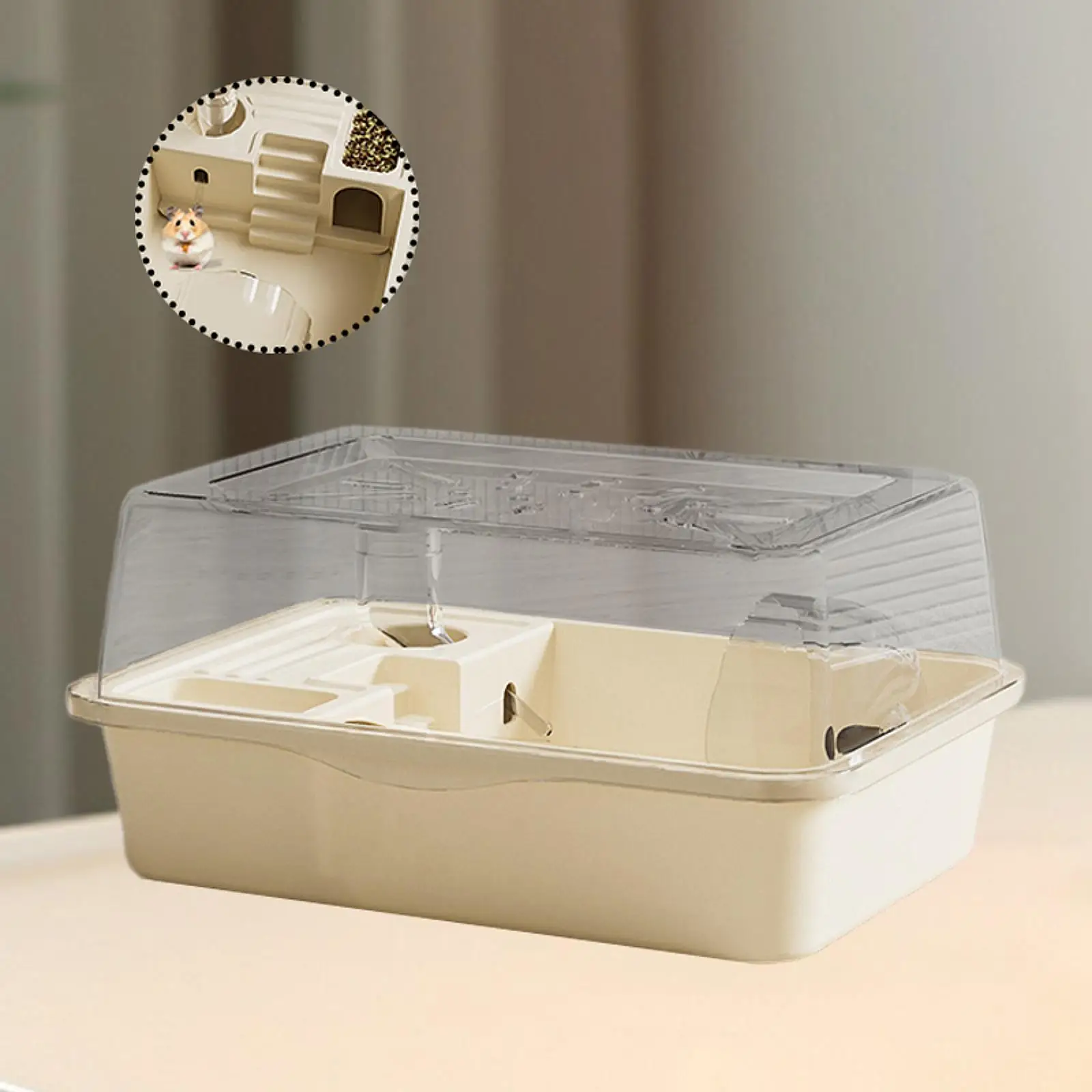 Hamster Cage Transparent Living Playing Area Exercise Playing House Villa for Bunny Small Animals Guinea Pigs Sugar Glider Rats view 4