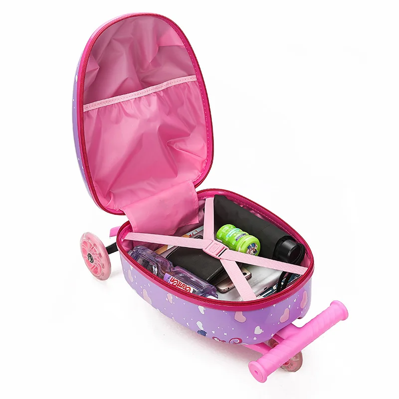 Poinvalise Lotion Board pour enfants, scooter, chariot pour enfants, boîte à bagages, joli sac à main, étui de voyage pour étudiants, garçons et filles, 16 po, nouveau