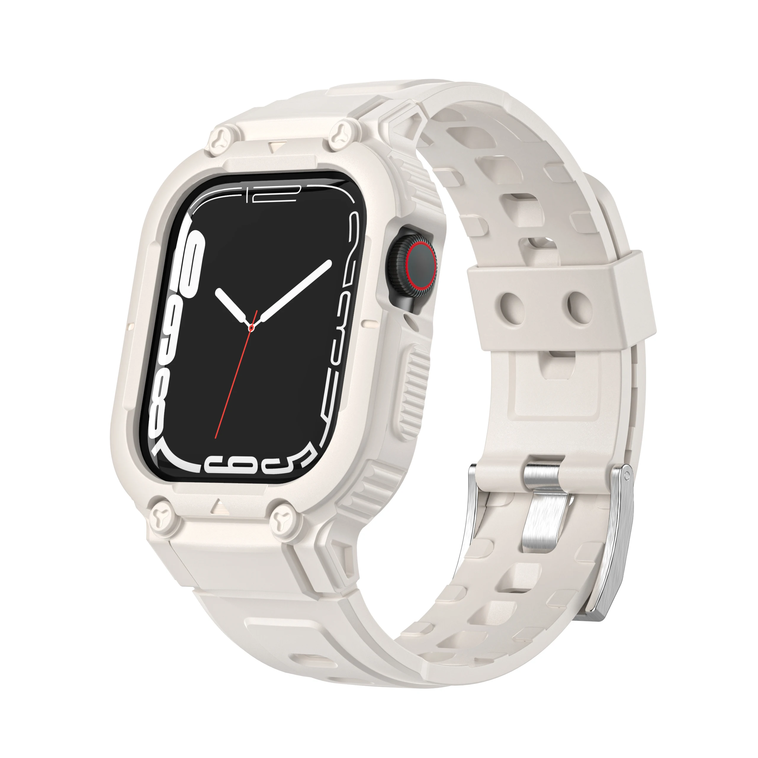 Novo compatível com Apple Watch Band 40mm 45mm 49mm Capa amortecedora, pulseiras masculinas resistentes para Apple Watch SE e iWatch Series 9 87654