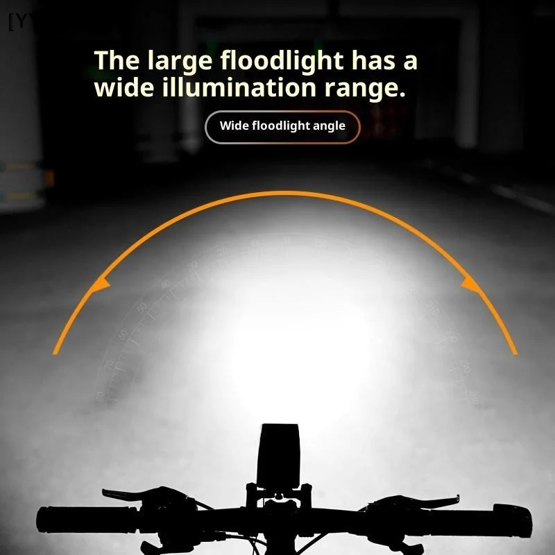 Solar Bicycle Light Bike Front Lamp With Horn USB Rechargeable Power Display Waterproof Bike Flashlight Headlamp1PC[YY9]
