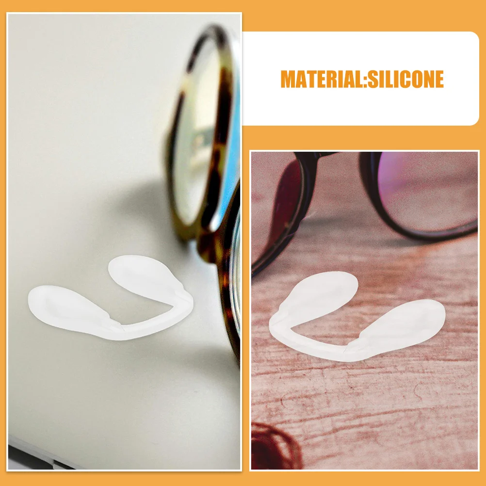 4 قطعة سيليكون العالمي على شكل حرف U مخدات أنف للنظارة واضح استبدال وسادة جسر الأنف المضادة للانزلاق النظارات اكسسوارات مستقرة لينة #3