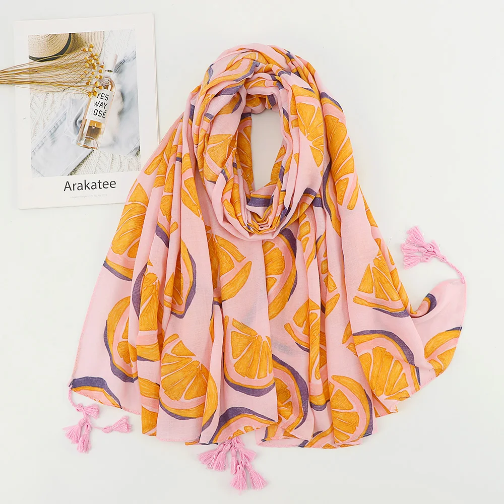 Fashion Printed Hijab Tassel Viscose Shawl Scarf Lady High Quality Wrap Pashmina Stole Bufandas Muslim Headscarf Floral Headband