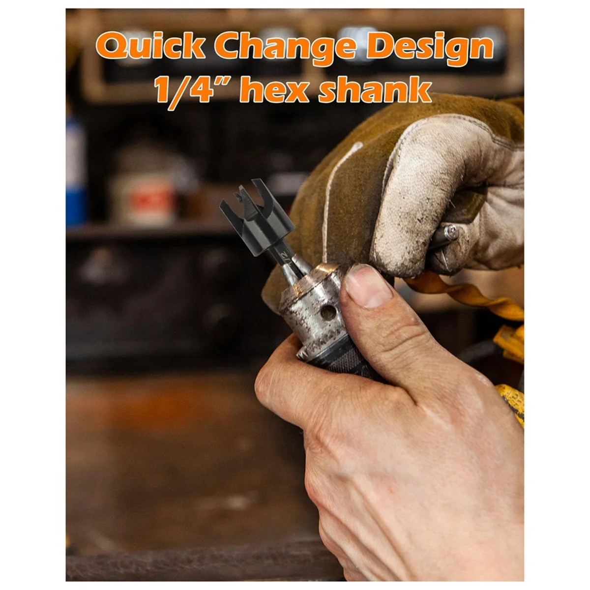 Tools Plug Cutter, 8Pcs Wood Plug Cutters Drill Bit Set with 1/4 Hex Shank, Straight and Tapered Taper Cutting Tool