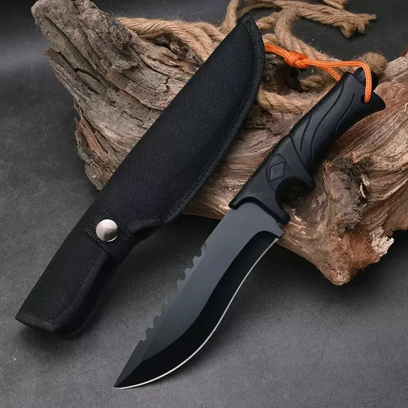 

Прямой нож для самообороны на открытом воздухе, мини-нож, портативный для улицы, нож для резки мяса для кемпинга и рыбалки, острый фр.