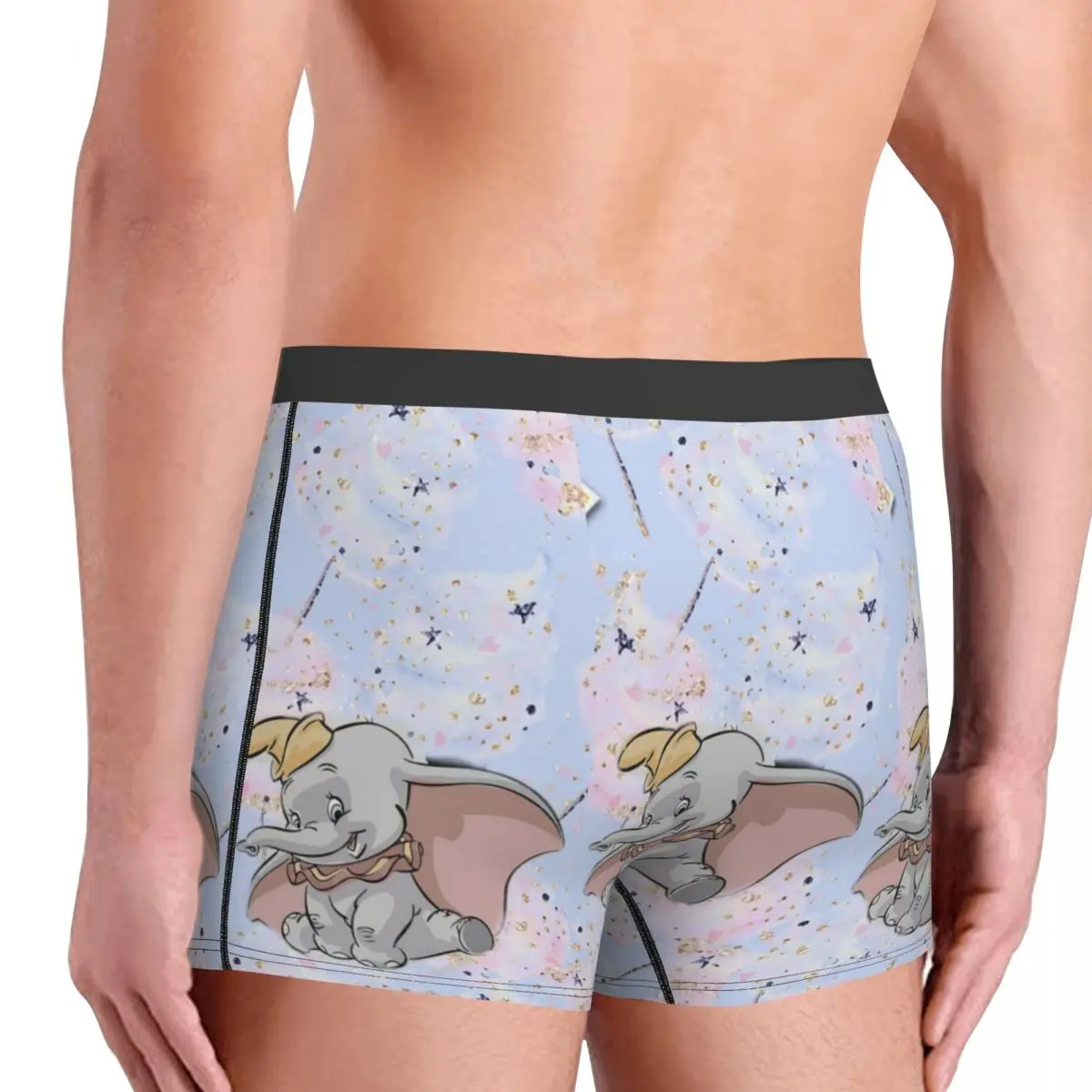 Moda personalizzata Dumbo Cartoon Boxer Pantaloncini Mutandine Mutande maschili Stretch Cute Elephant Slip Intimo
