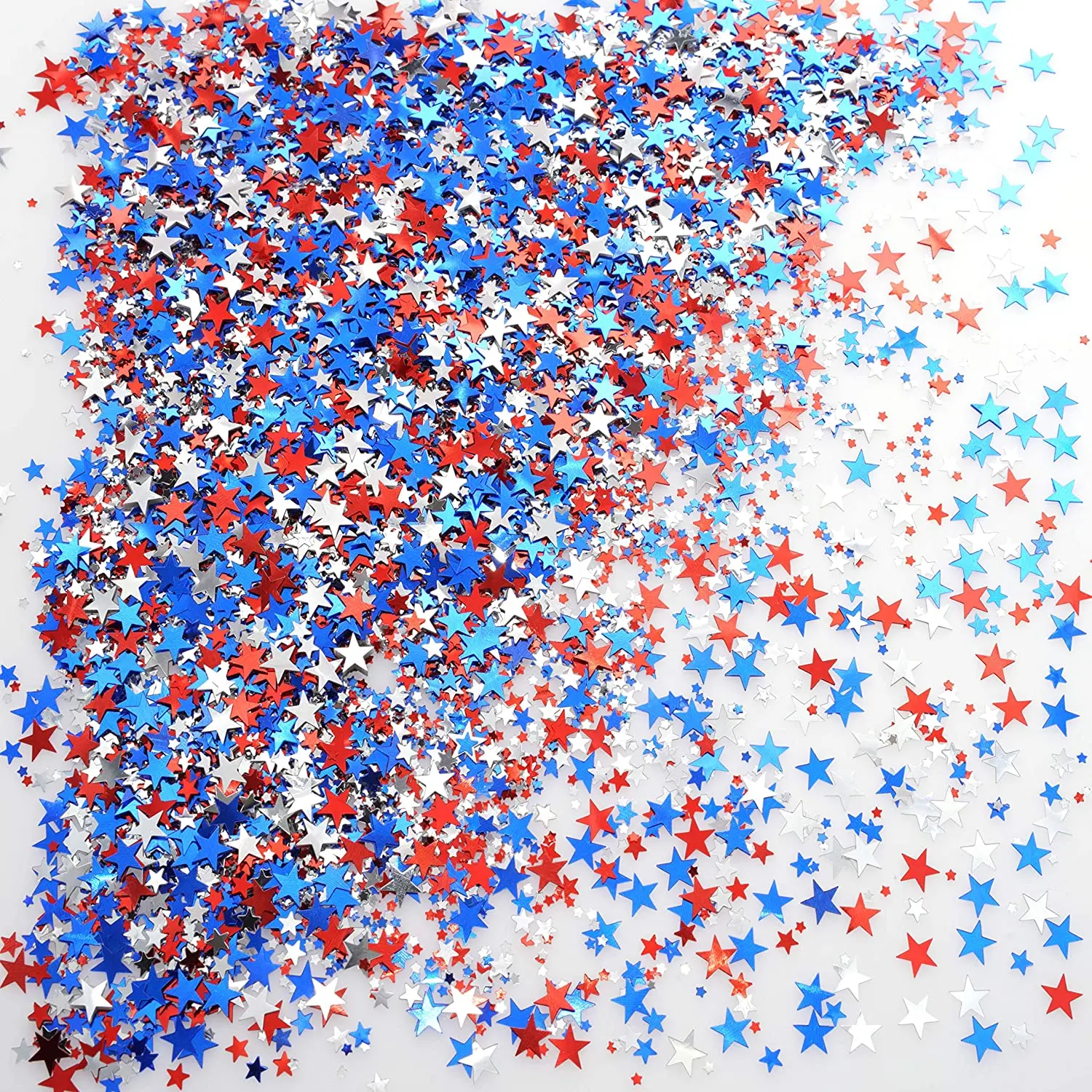 60g Glitter USA Party Red Blue Silver Star Table Confetti 4th July Independence Party Wedding Decor Sparkle Stars Party Supplies