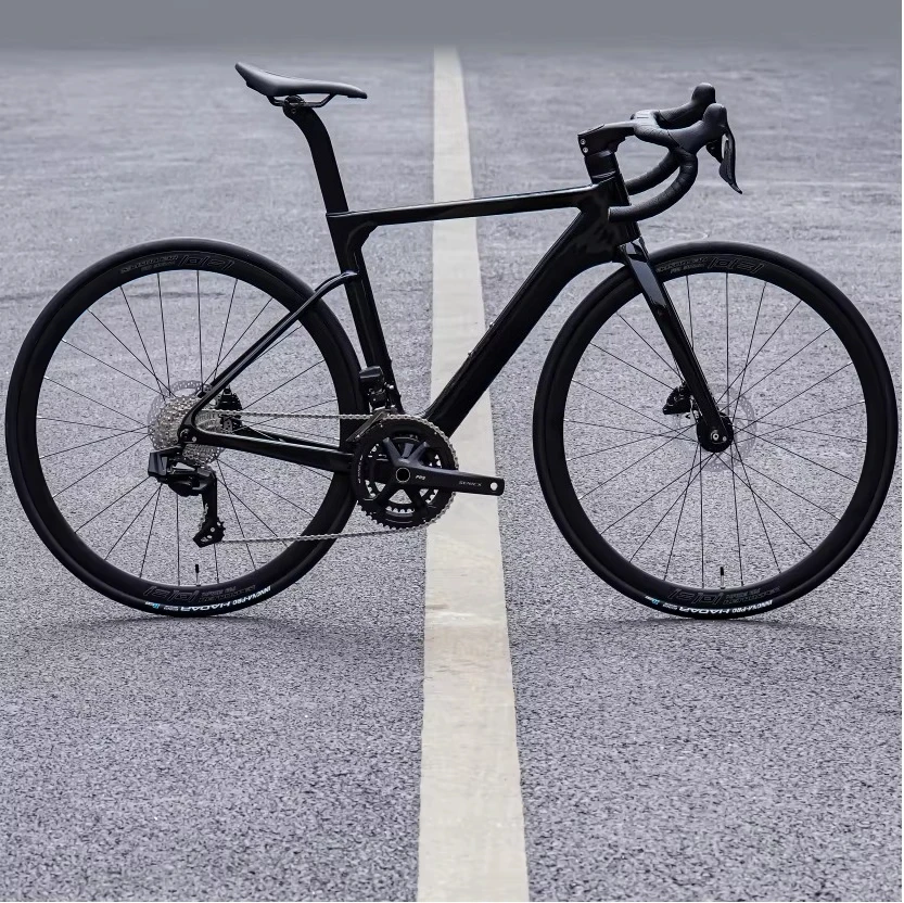 

Полностью карбоновый шоссейный велосипед 700C с беспроводным управлением, 24 скорости, гидравлические дисковые тормоза, велосипед для шоссейных гонок