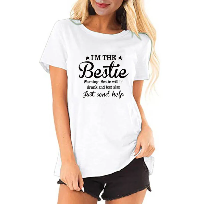 Vrouwen als je verloren of dronken bent terug naar Bestie bijpassende T-shirt grappig drinken grafisch T-shirt tops cadeaus voor beste cadeaus en zusters