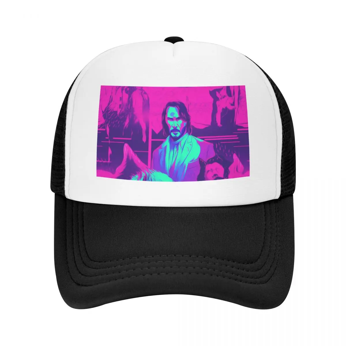 John Wick Vaporwave Art Baseball Cap fun hats Cosplay Gentleman Hat Unique hats Men's Caps Women's