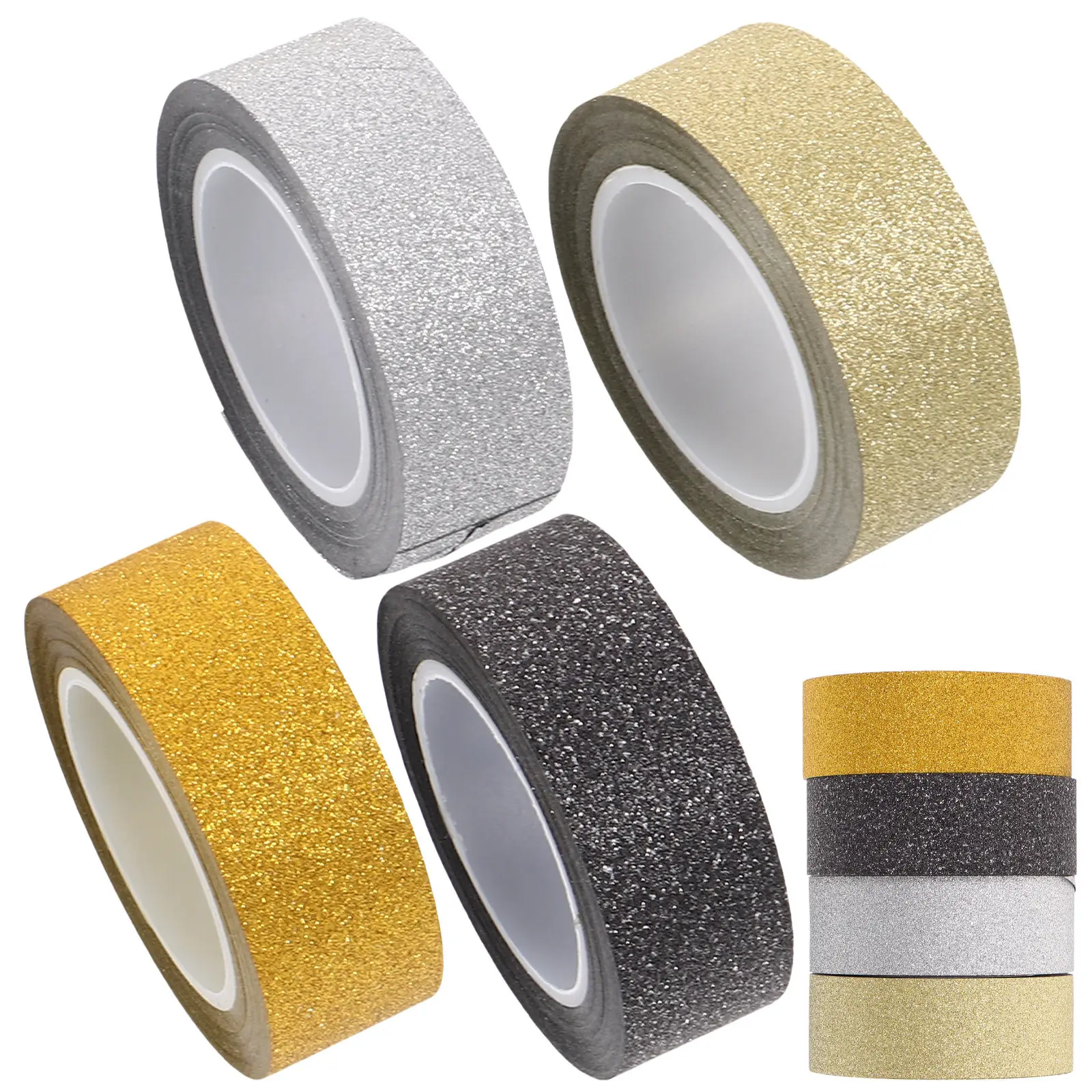 

8 рулонов самоклеящейся блестящей ленты, красивая японская бумажная лента для поделок, декоративные ленты васи, аксессуары для творчества