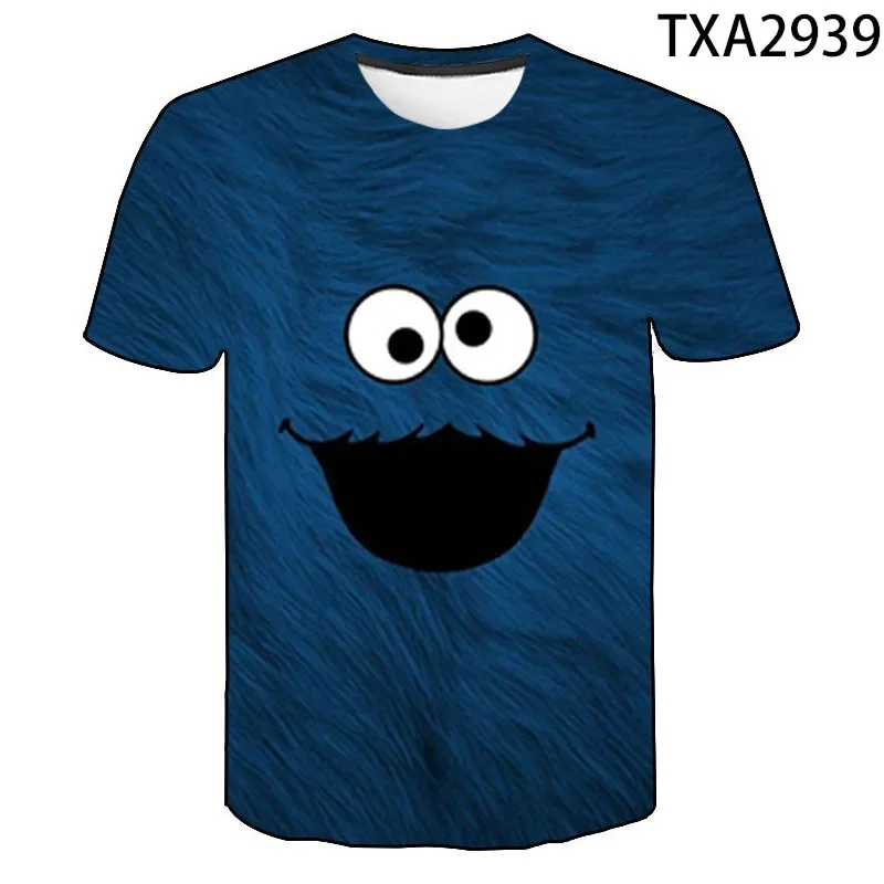 New Summer Cookie Monster Party 3d T Shirts Casual Streetwear Boy Girl Kids Fashion Men Women Children Printed T-shirt Tops Tee