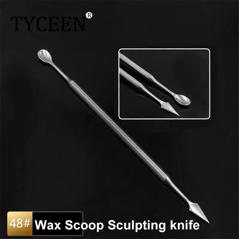 1pc Dental Wax Scoop Carving knife Spatula Wax Carver Mixing Knife Stainless Steel Sculpting knife Instrument Tool 48# 47# 46#