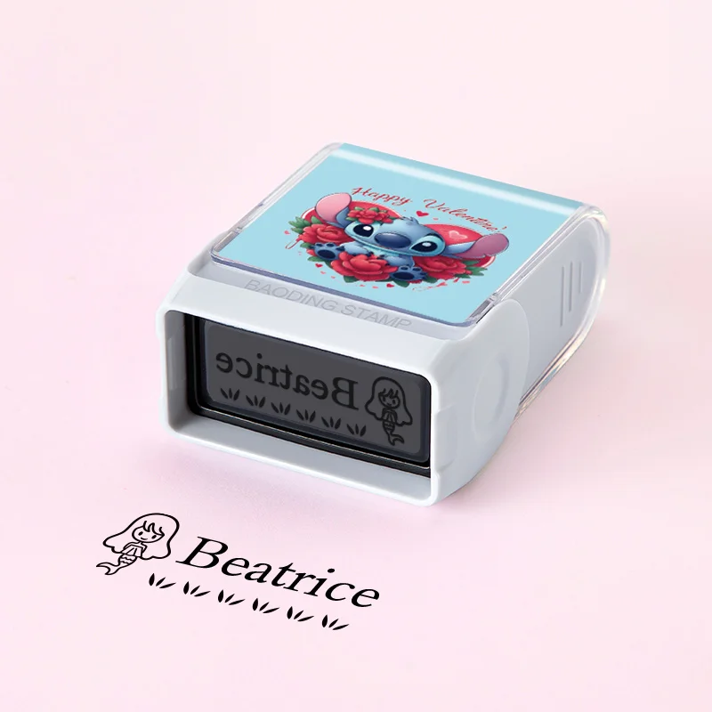 ختم اسم شخصي من ديزني ستيتش، ختم مخصص قابل لإعادة الاستخدام للوازم المدرسية وأدوات الأطفال، مثالي كهدية العودة إلى المدرسة #3
