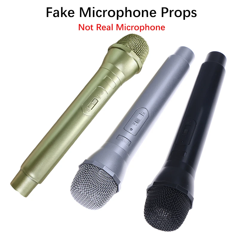 Microphone Prop Fake Plastic Microphone Kids Toys Party Favors Home Decoration Ornaments