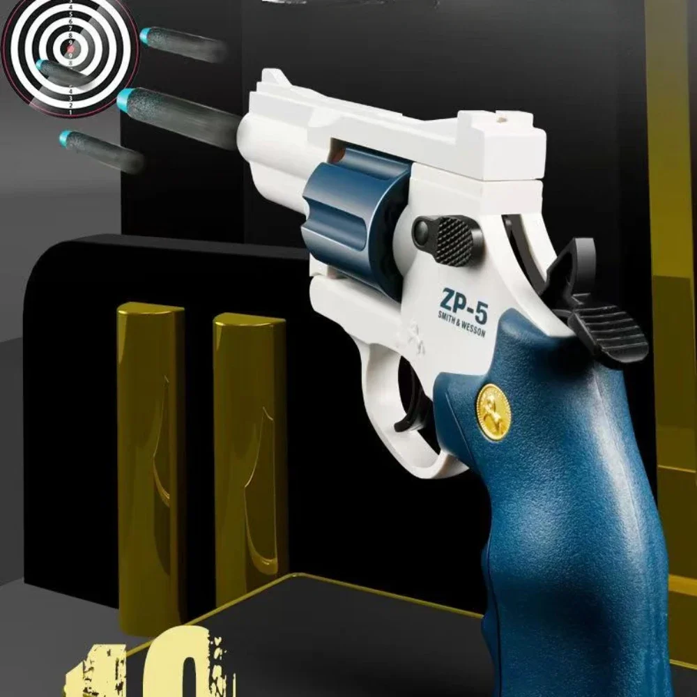 ZP5 Revolver Pistool Zachte Dart Bullet Launcher Speelgoed Pistool Wapen Outdoor Airsoft Shooter Pistola Voor Jongens Verjaardagscadeau