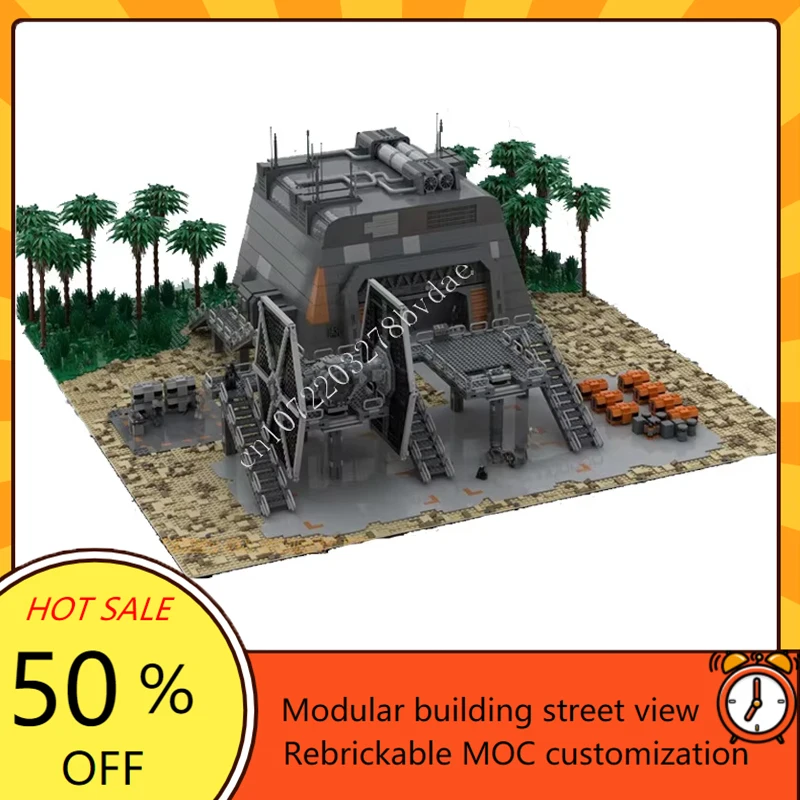 6991PCS MOC Space Wars Armored Bunker on Scarif with Landing Platform Building Blocks City Street View  DIY Model  Toys Gifts