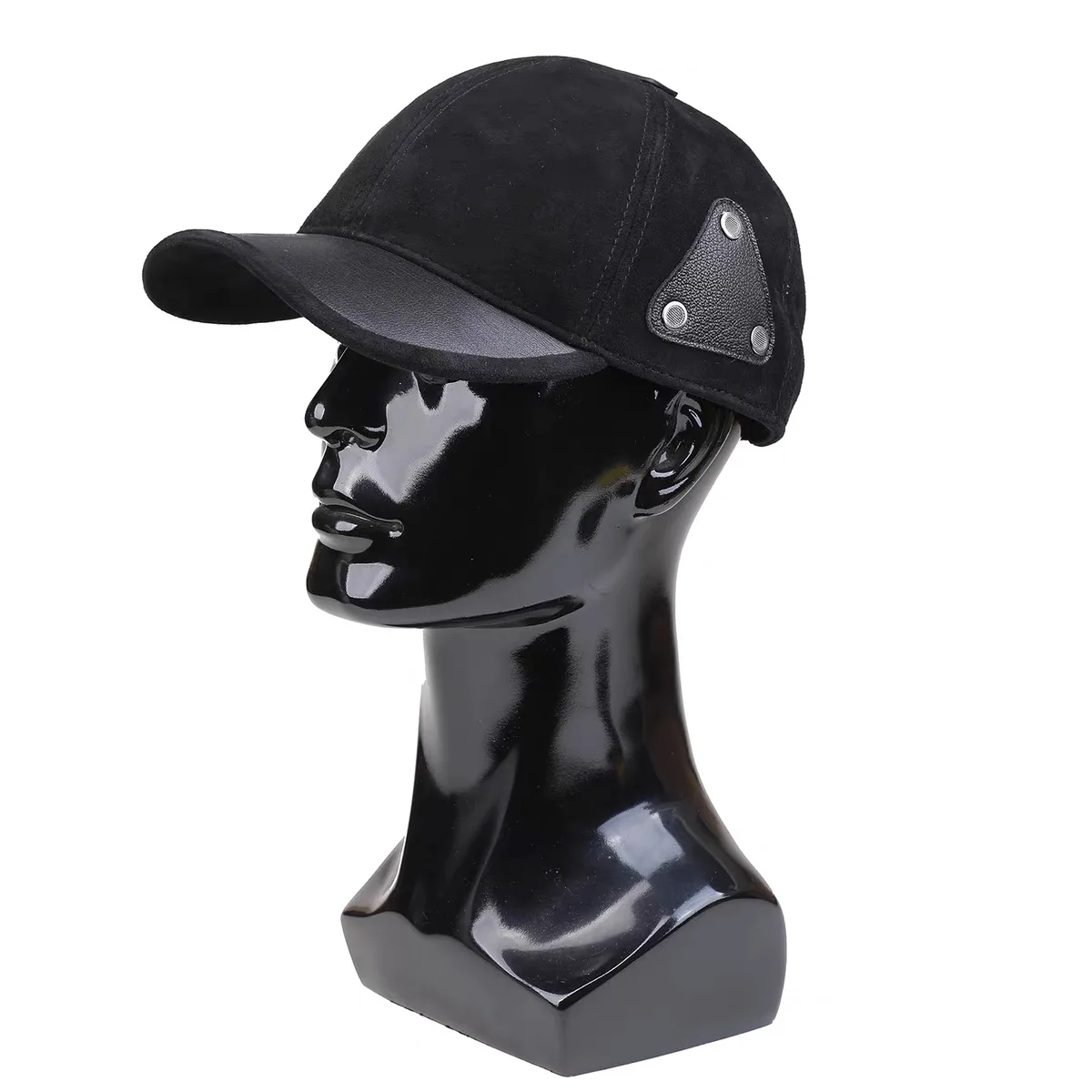 Retro Men Suede Genuine Leather Baseball Caps Sheepskin Male Youth Duck Tongue Dad Hats Bombe Adjustable Snapback Trucker Hat