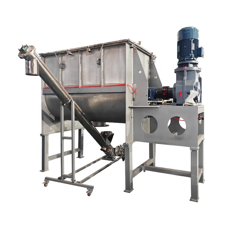 Industrial Double Ribbon Mixer 200 300 480 500 1000 2000 Kg Stainless Steels Powder Mixer Horizontal Mixing Machine