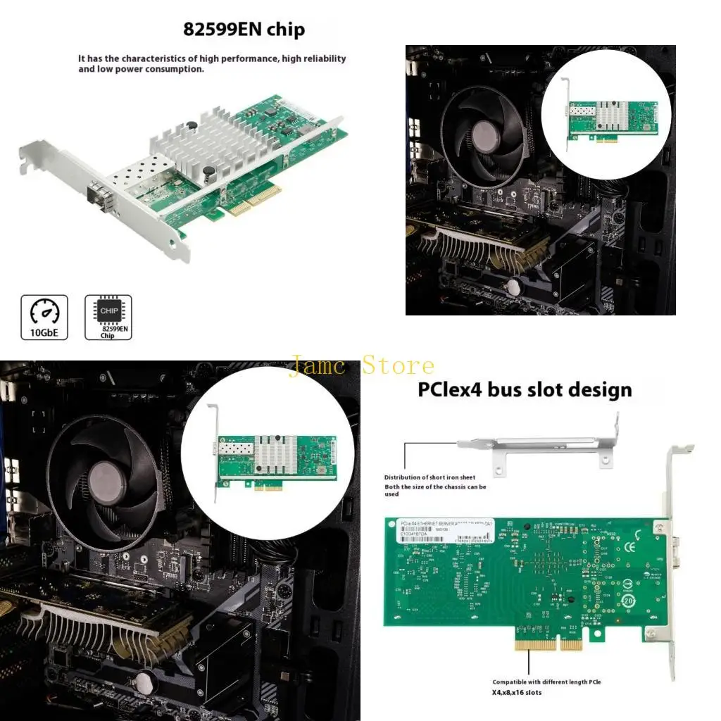 LX0B Fast Speed 10G PCIe Networking Card With 82599 Chip Single SFP+ Port For Data Centers