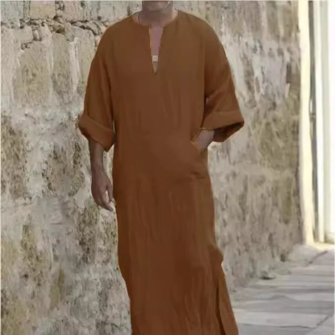 طويل Sve الرجال تي شيرت كبير العرقية Sle لباس غير رسمي موسم الصيف الشباب Faion عبر الحدود رداء طويل M الملابس