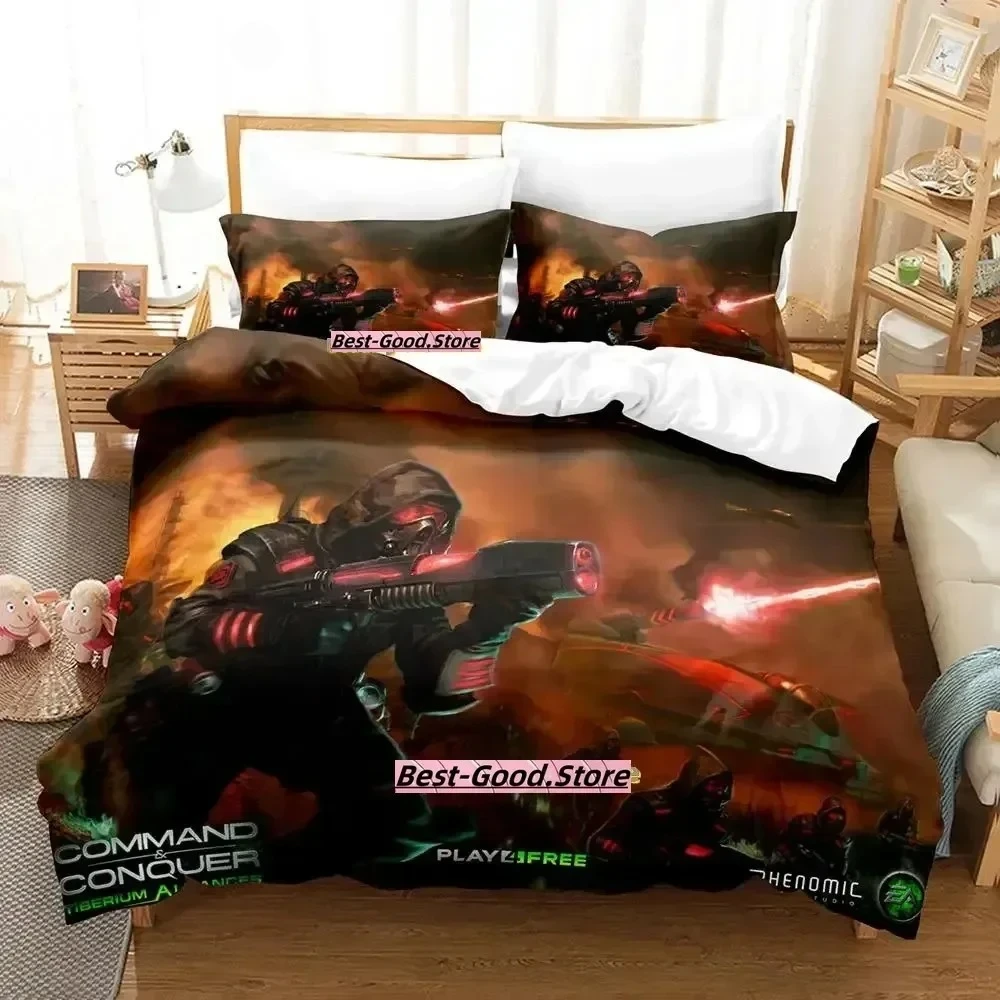 

2023 Command And Conquer 3 Bedding Set Printed Bed Set With Pillowcase Bed Duvet Cover Soft Single Double Queen Super King Size