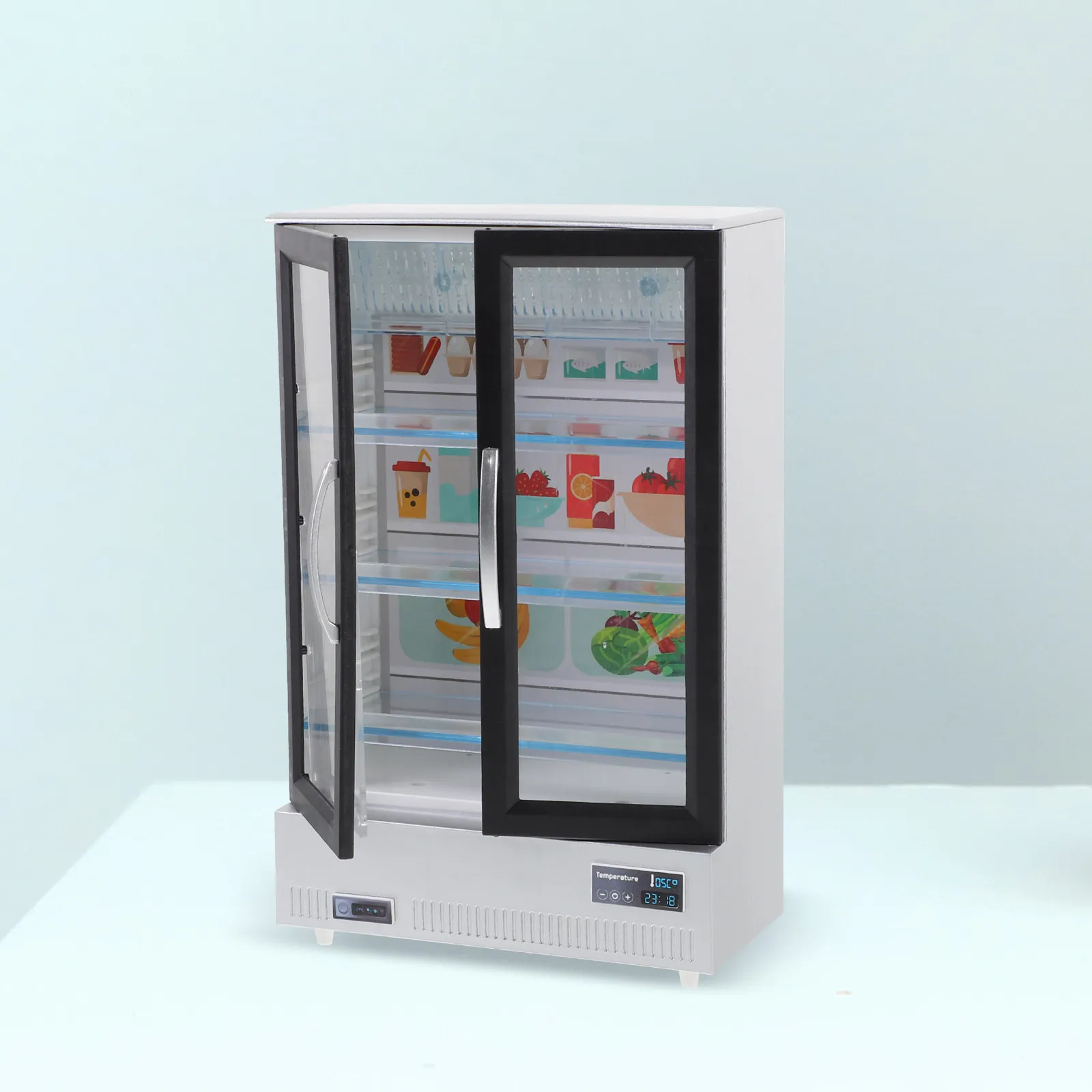 

Миниатюрный пластиковый декоративный холодильник для миниатюрной мебели, аксессуары для мини-комнаты, для рукоделия и домашних сцен