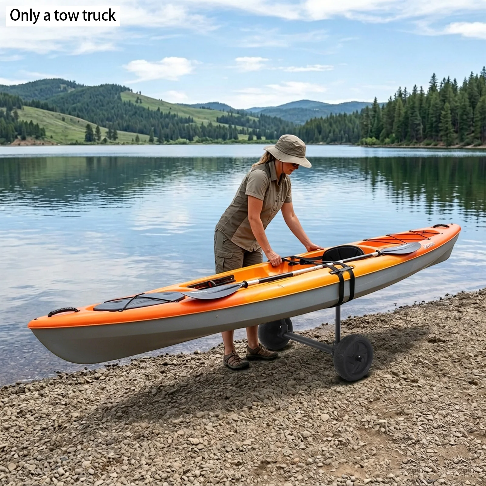 Kayak Cart Canoe Transport Trolley Large All Terrain Wheels Portable Kayak Trolley with Fixing Strap for SUP Paddleboard view 7