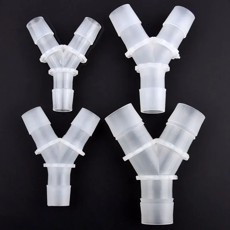 1/5/20Pcs 14.2~25mm Y-Type Tee Connector PP Plastic Pipe Sppliter 3-Ways Hose Joint Aquarium Fish Tank Air Pump Hose Distributor