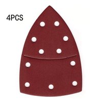 4pcs 105*152mm Triangle Sander Sandpaper 6 Holes Hook&Loop Mouse Detail Sanding Disc Abrasive Tools Grit