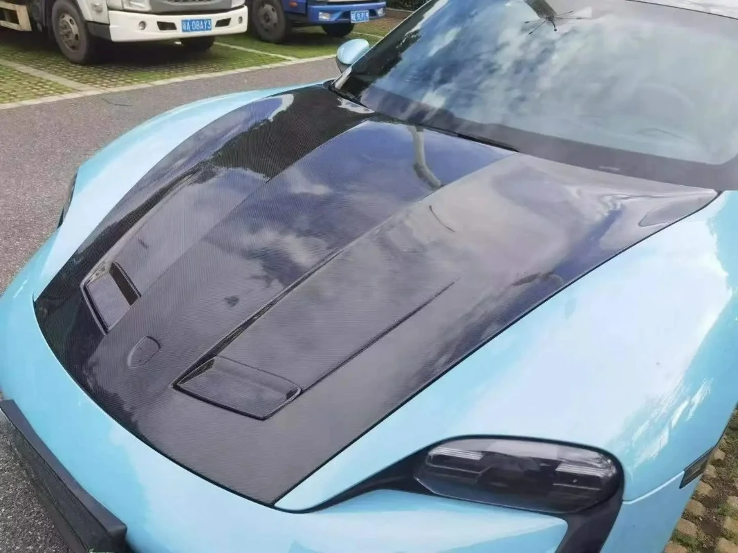 

Капот премиум-класса FORPorsche Taycan, сухое углеродное волокно 2019-2025 гг.