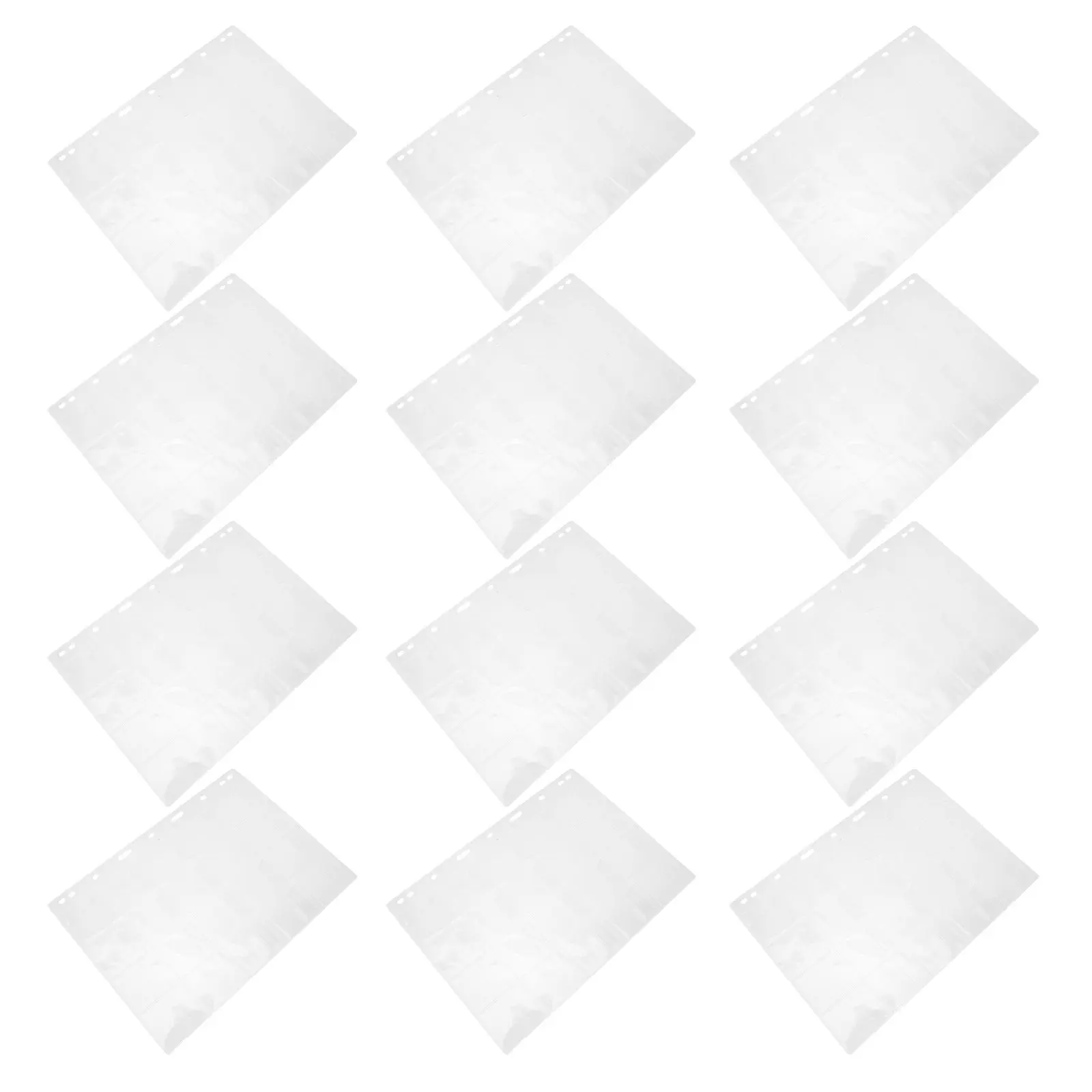 10Pcs Standard 9-Hole Coin Binder Pages 20-Pocket Clear Coin Stamp Storage Sleeves Collection Protection Sheets for Albums