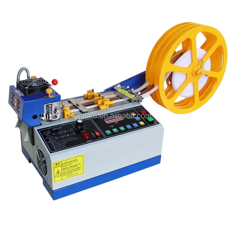 Full Automatic Webbing Elastic Belt Cutting Machine for Ribbon Ear Loops Cold Hot Cutting Machine for Craft Packaging Sewing