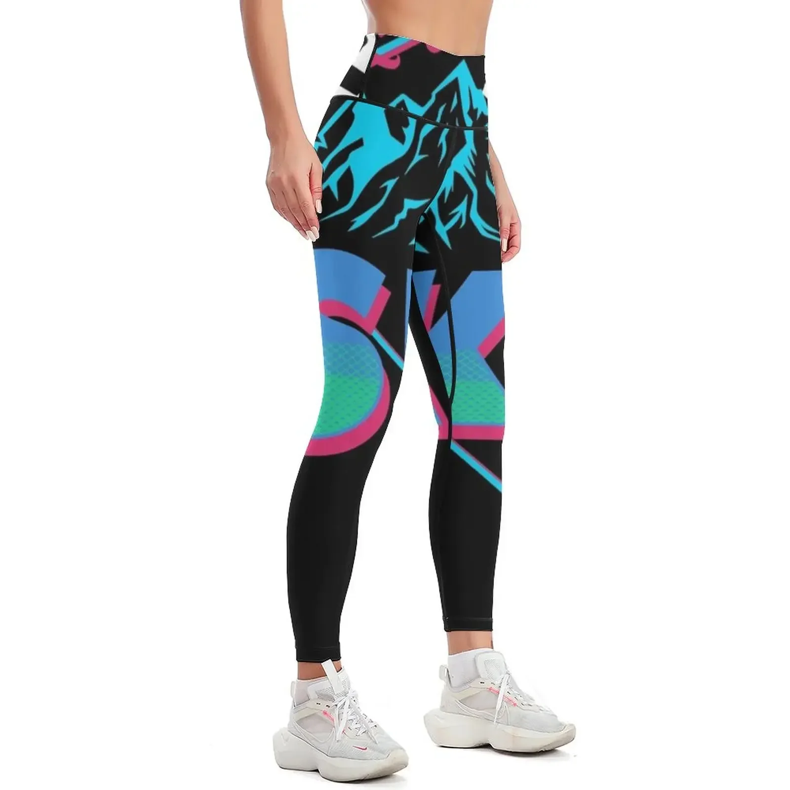 Let's Ski Retro 80s Ski Outfit Vintage Skiing Apparel Leggings Legging sport sporty woman gym joggers for Womens Leggings