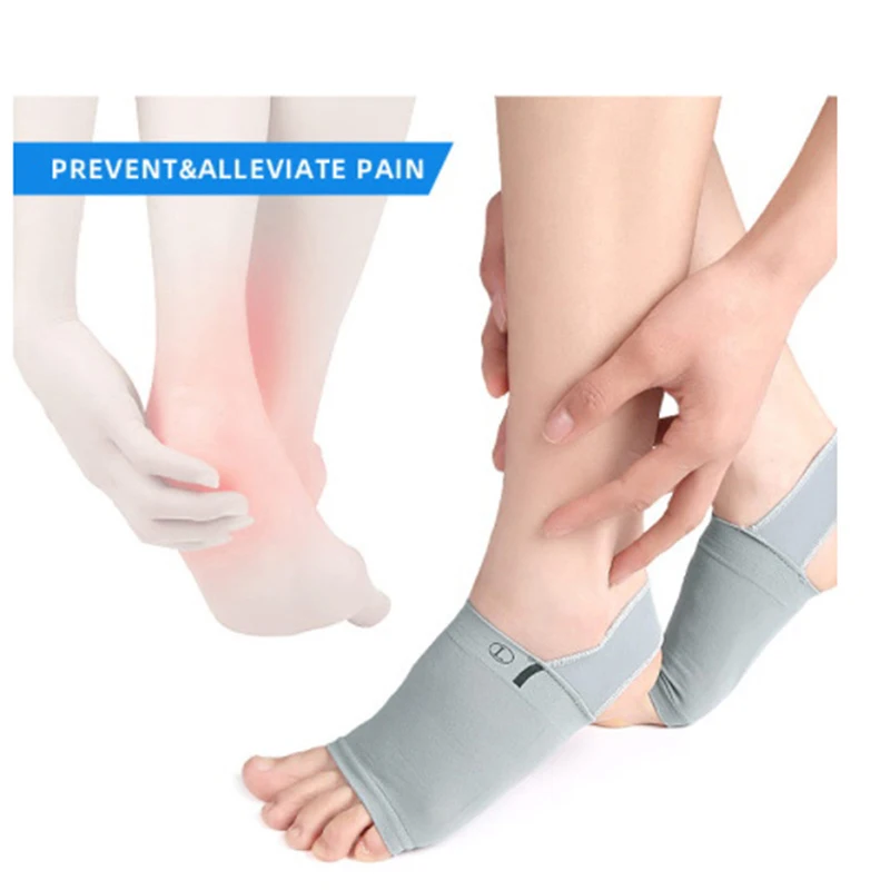 2 Stuks Steunzool Mouwen Voetverzorging Fasciitis Plantaris Hielspoor Band Platte Voeten Pijn Mouw Sokken Orthopedische Inlegzolen Pad