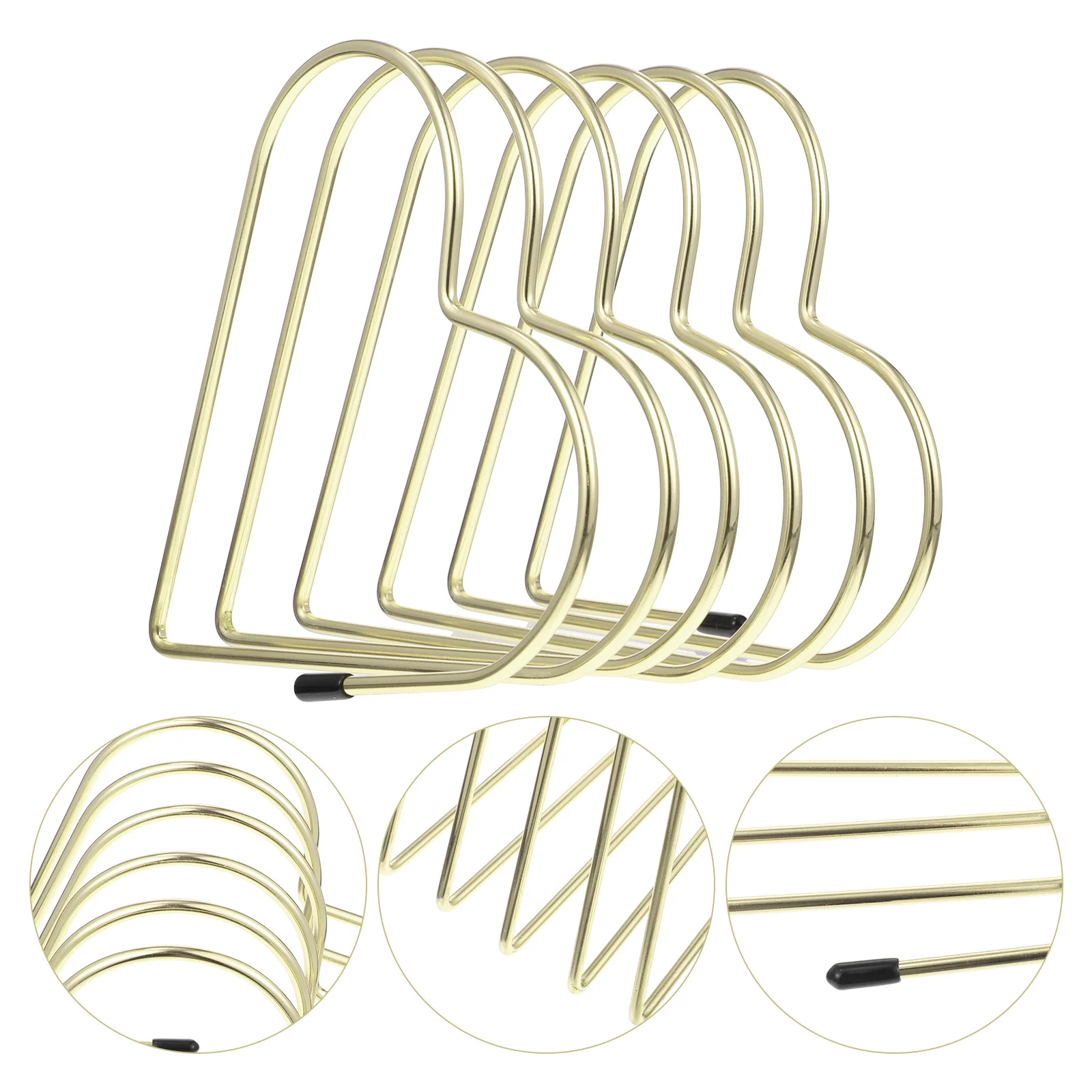 Metal Bookends Stand Multi-function Stands Delicate Heart Shaped Desktop Student