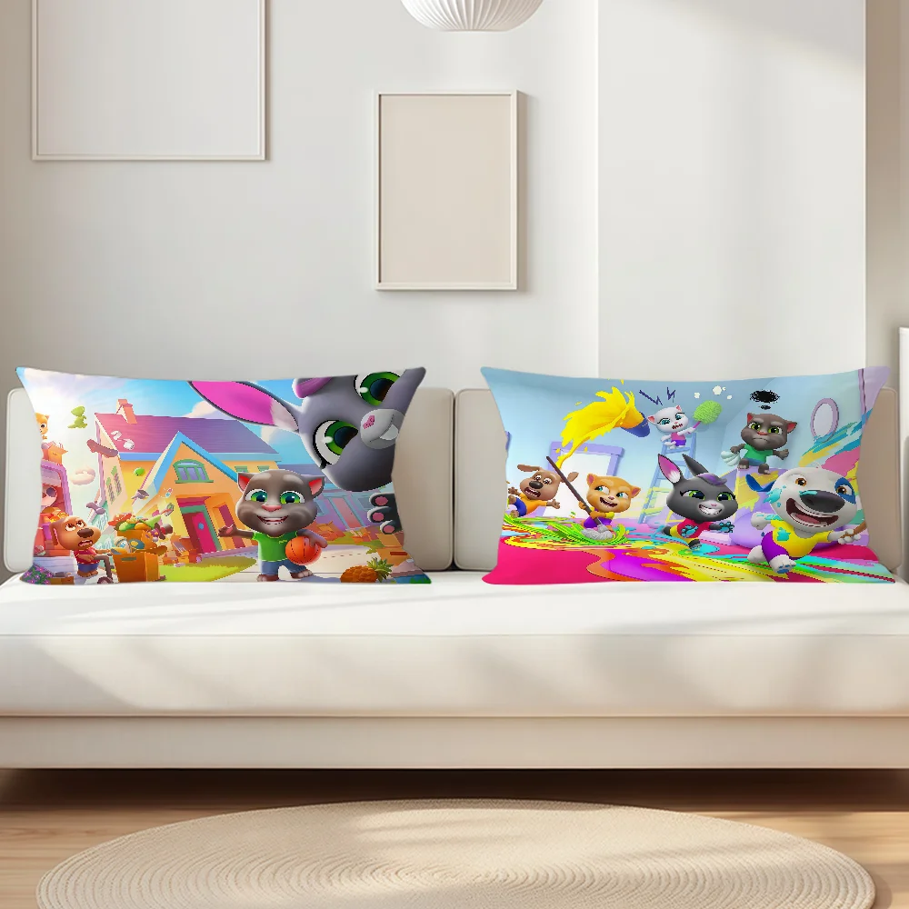 Game T-Talking T-Tom And F-Friends Pillow Case Suitable For Decorating Homes Bedrooms Children Room Sofas And Other Places
