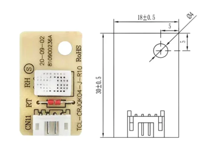 1PCS for Dehumidifier Humidity Senson Board CHR07 PH2.0MM