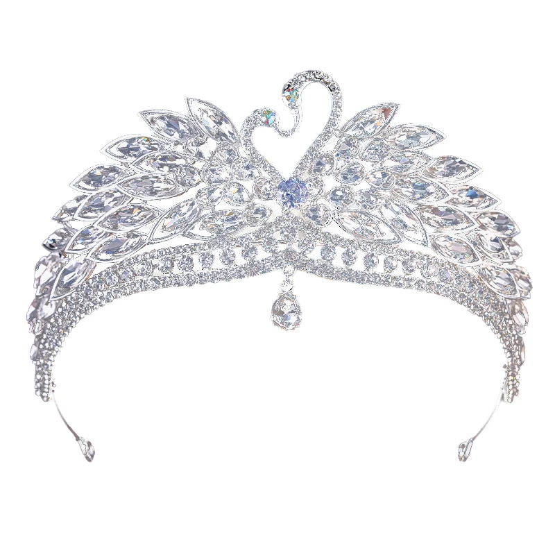 sparkling-diamond-high-end-silver-swan-sweet-crown-new-headgear-main-wedding-dress-accessories