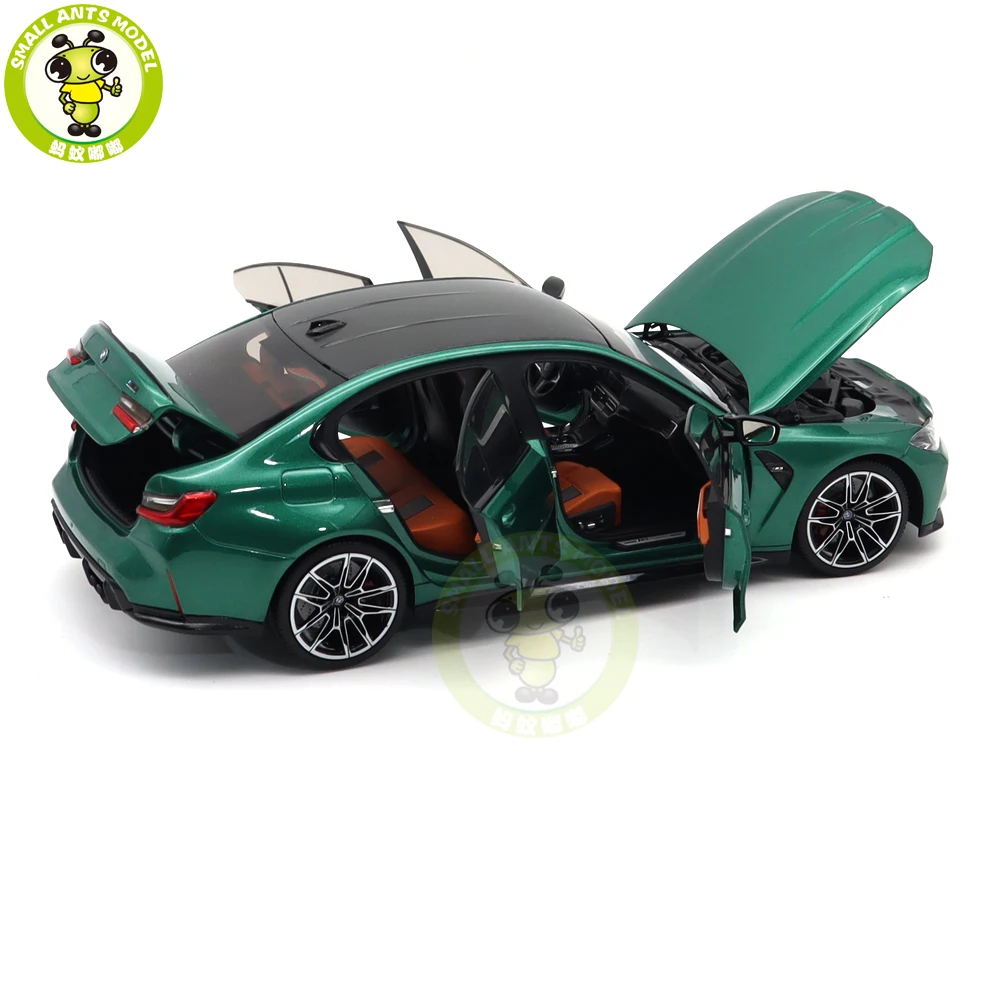 1/18 M3 G80 2020 Green And Yellow Metallic Minichamps Diecast Model Car Toys Gifts