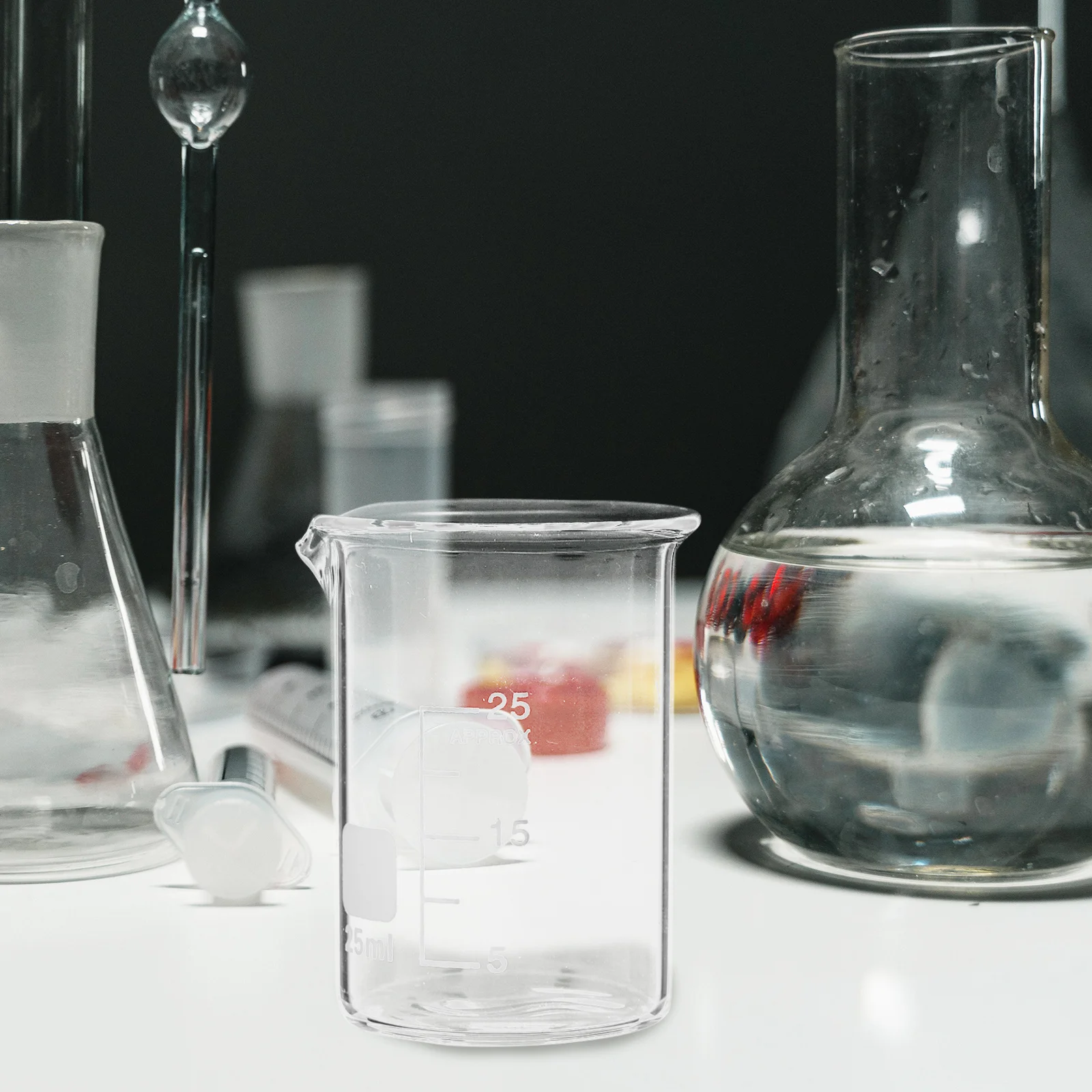 

6 Pcs Transparent Laboratory Beakers Glassware Measure Supplies Graduation Scientific Chemistry