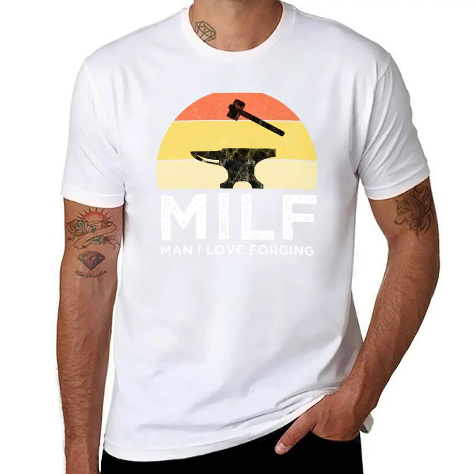 

MILF - Man I Love Forging T-Shirt t shirt man plain t shirts for man slim fit T-Shirt
