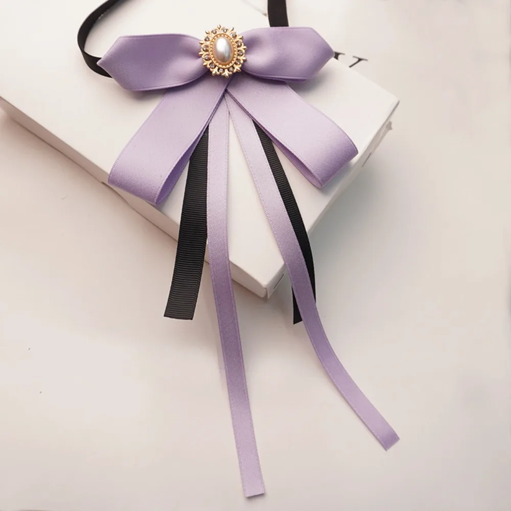 

Fashion Handmade Accessories Bow Tie for Women Decorative Bowknot College Style Pure Color Shirt Blouse Matching Accessories