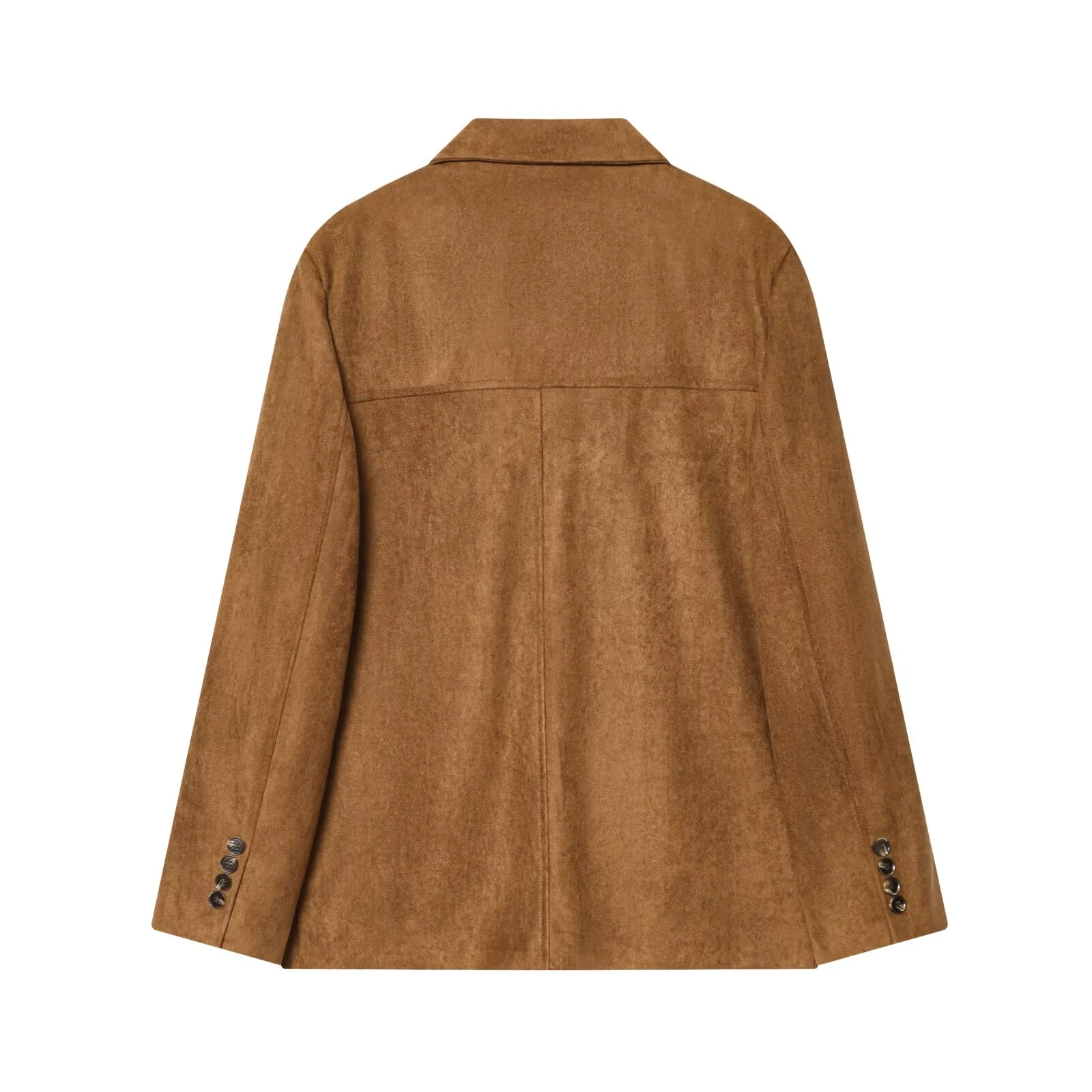 2025 Winter New Women's Casual Fashion Simple Loose Versatile Commuter Long Sleeve Slimming Suede Suit Jacket